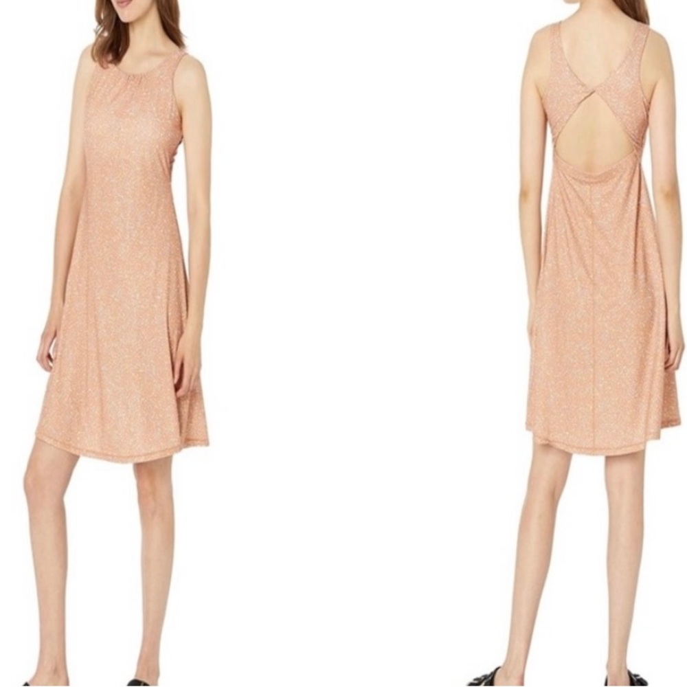 50% OFF SALE! Prana Skypath Stretch Knit Swing Active Midi Dress Shelf Bra NWT